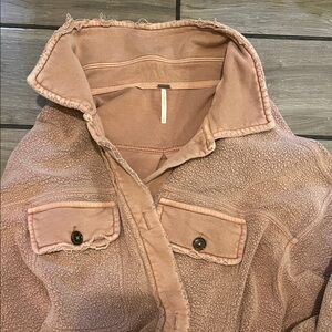Women's Free People Cozy Shacket Jacket - Dusty Rose